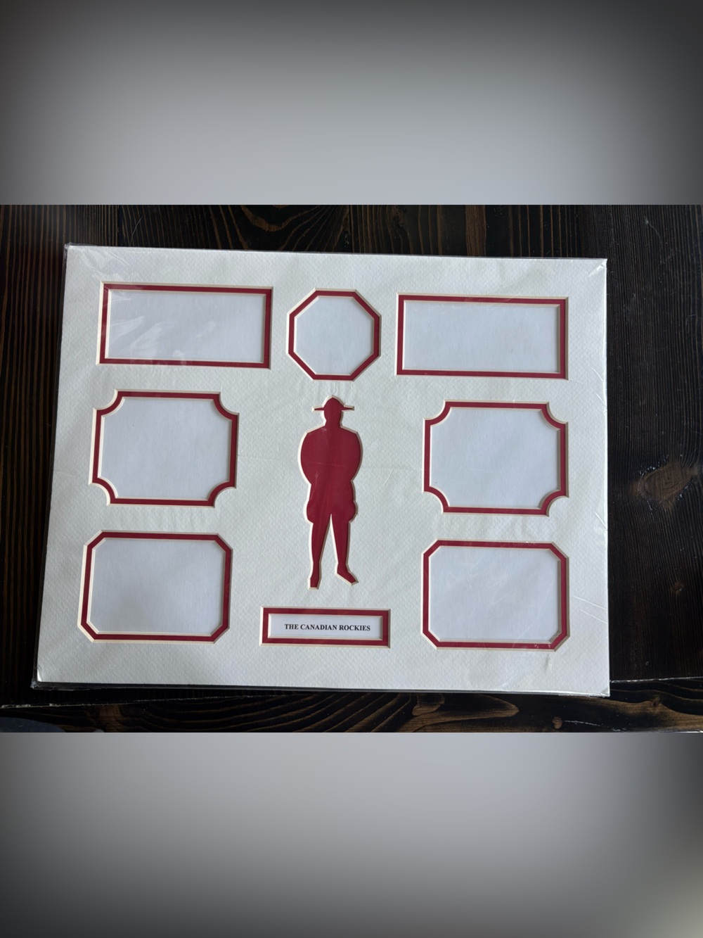 The Canadian Rockies Red & White Photo Mat  for Frame